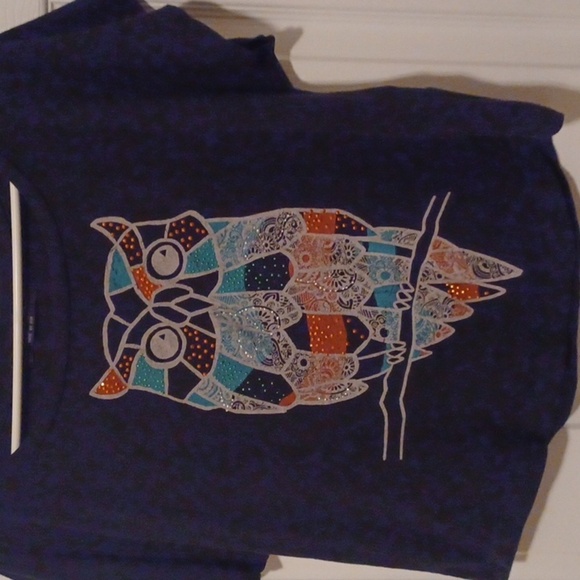 💙🌺Black Owl Graphic T-Shirt - Picture 3 of 9